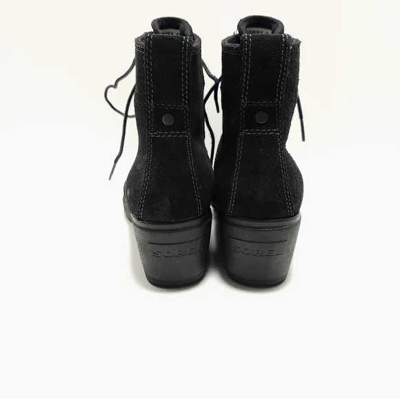 SOREL Toronto Womens Black Suede Wedge Ankle Boots Size 7 Black - Picture 4 of 6